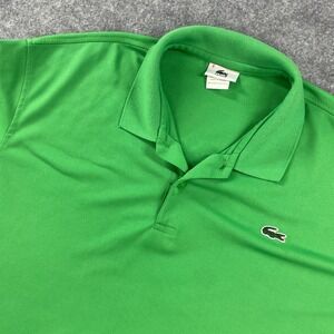 Lacoste Vintage Mens Polo Shirt 8 Green Cotton Short Sleeve Made in France